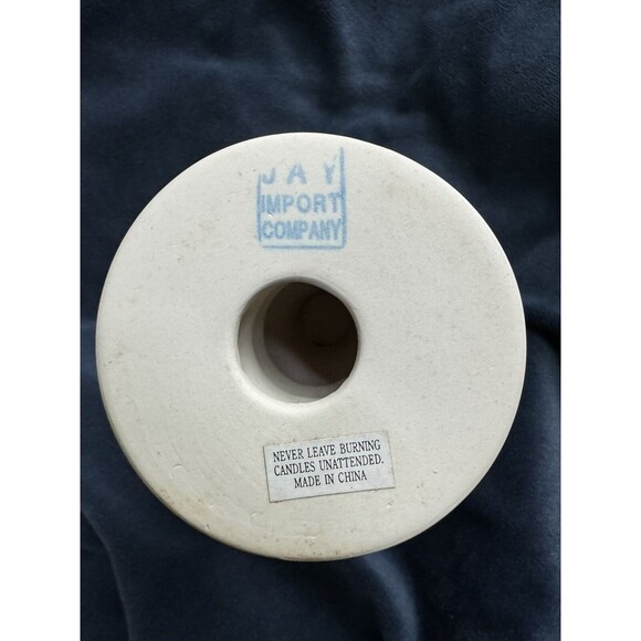 VTG‎ Corning Candlestick Pair In Blue Velvet pattern, Roses Country Farmhouse - Picture 5 of 9